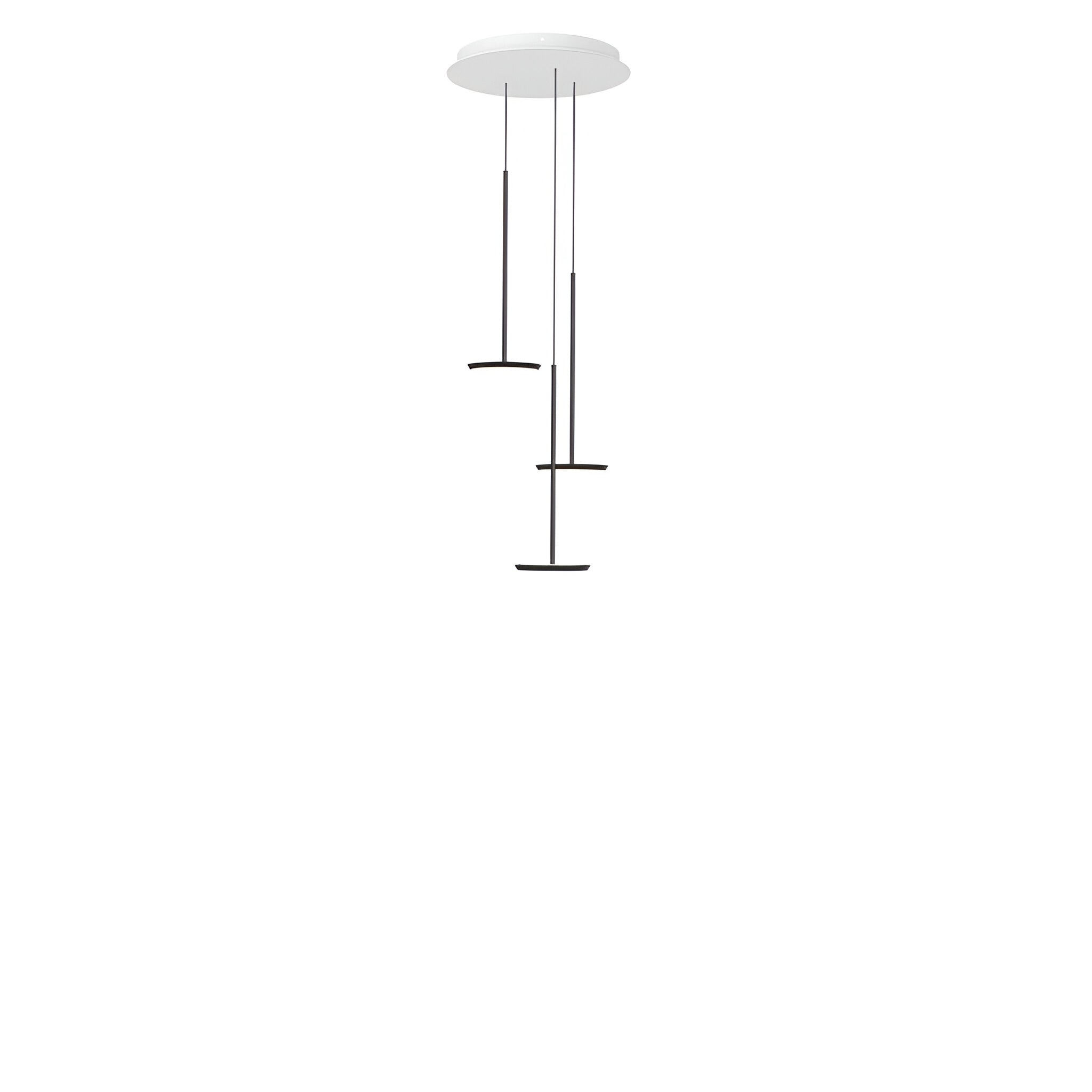 Sky Solo Chandelier: 3 + Matte Black