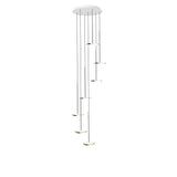 Sky Solo Chandelier: 7 + Polished Aluminum