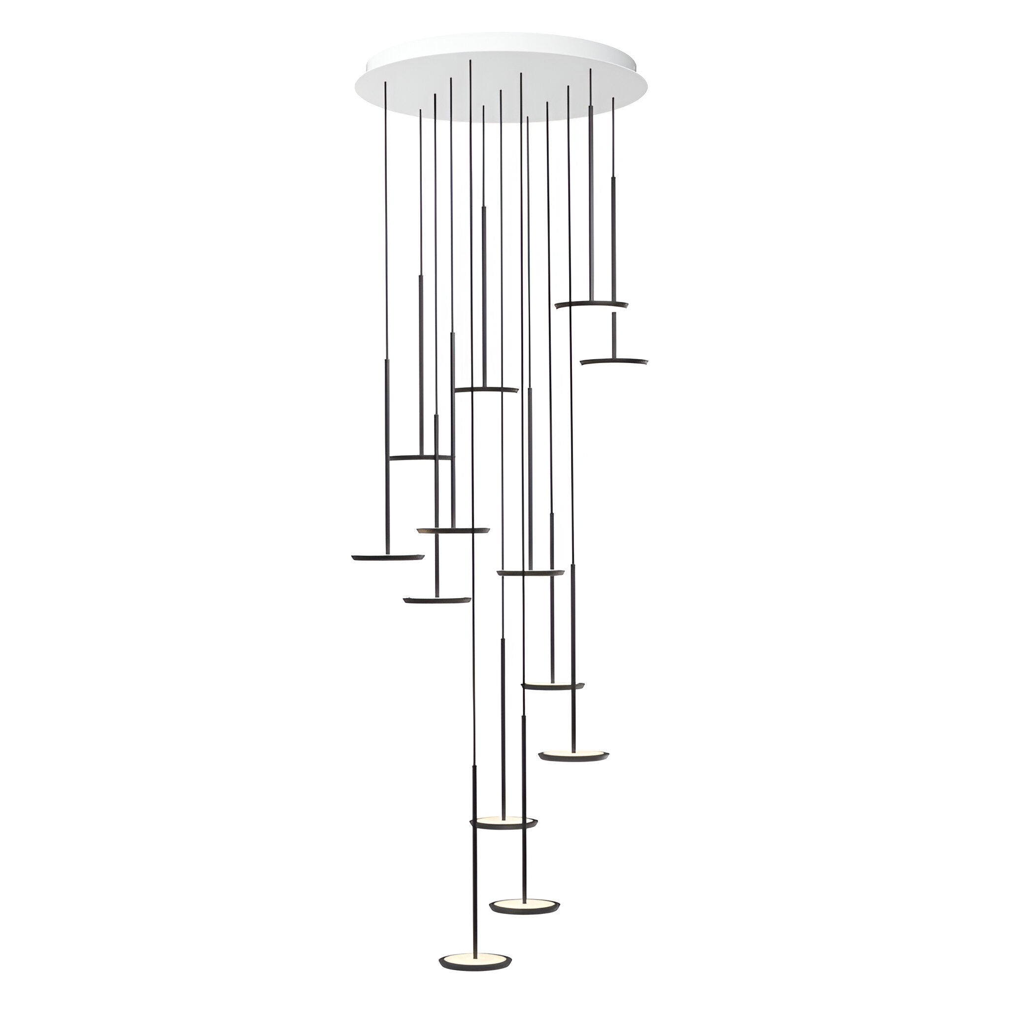 Sky Solo Chandelier: 13 + Matte Black