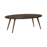 Accent Oval Lounge Table: Sirka Grey Stained Lacquered Oak