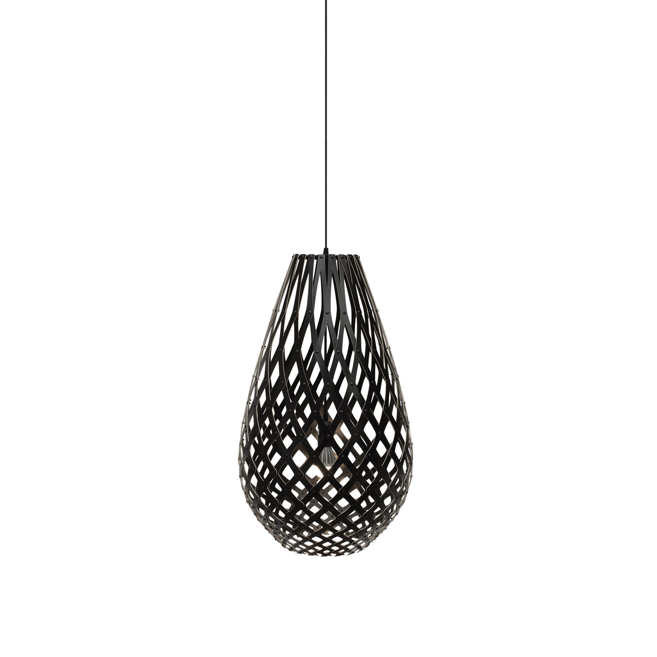 Kōura Pendant Light: Medium + Black + Black