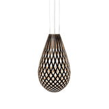 Koura Pendant Light: Extra Large + Black + Bamboo + White