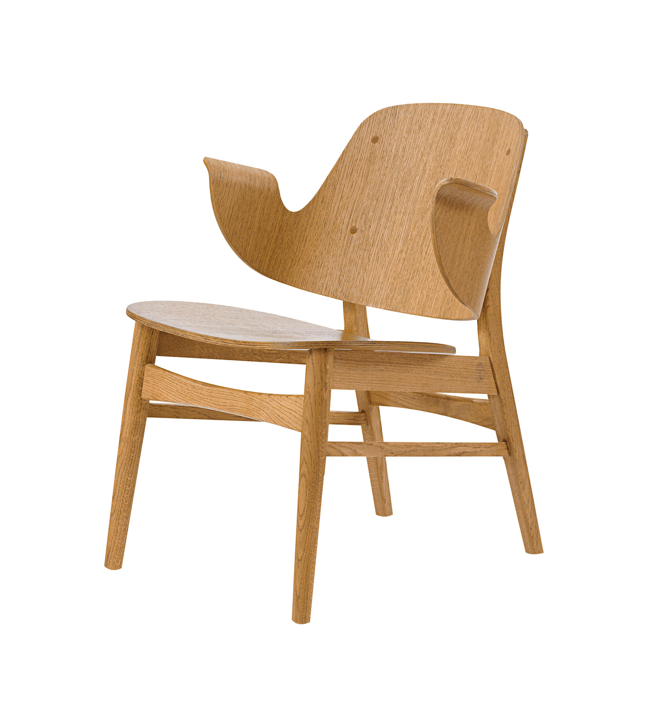 Gesture Lounge Chair: White Oiled Oak