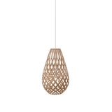 Kōura Pendant Light: Extra Small + Bamboo + White