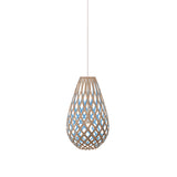 Kōura Pendant Light: Extra Small + Bamboo + Blue + White