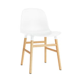 Form Chair: Wood Base + White + Oak