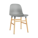 Form Chair: Wood Base + Grey + Oak