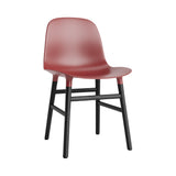 Form Chair: Wood Base + Red + Black Oak