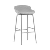 Hyg Bar + Counter Stool: Fully Upholstered + Bar + Grey