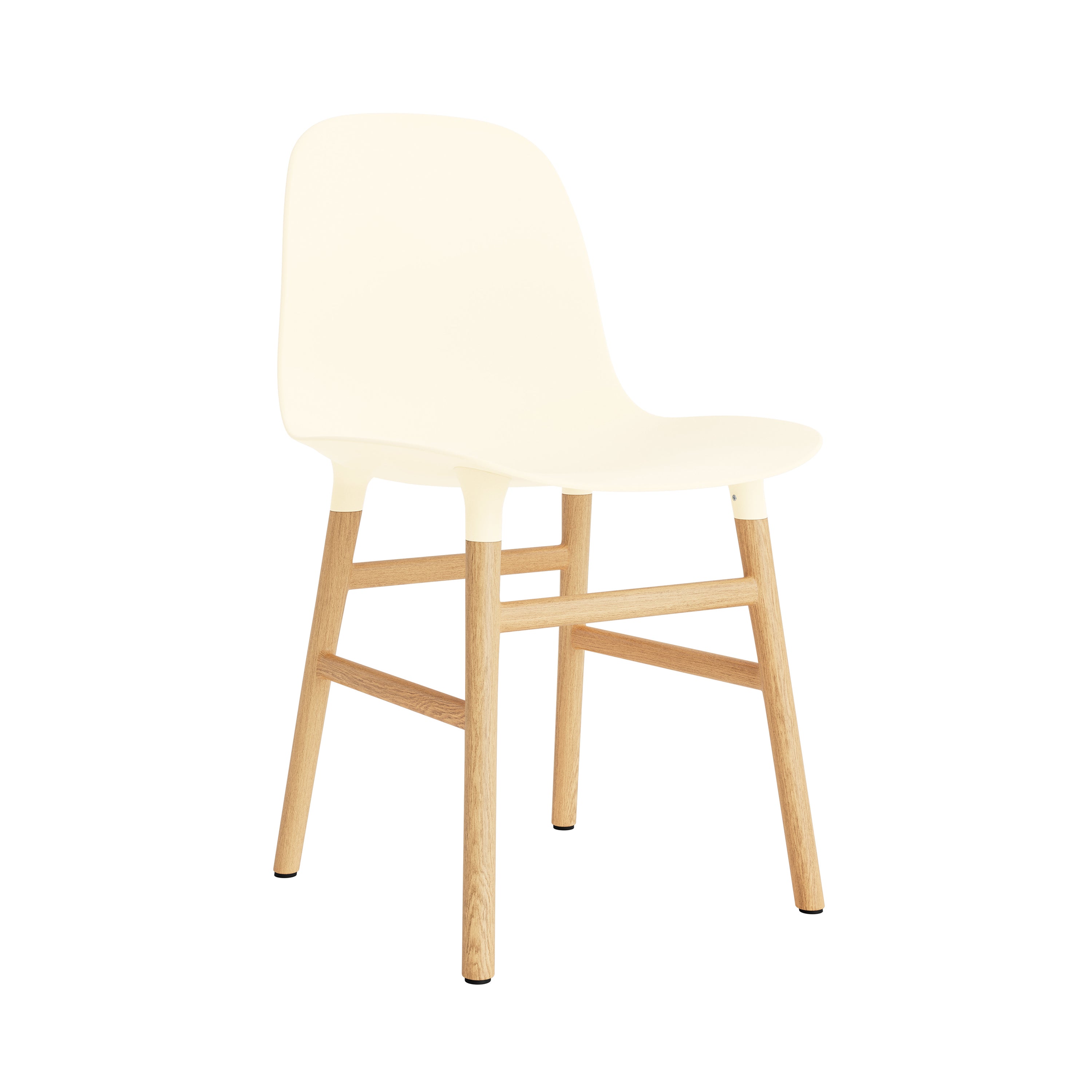 Form Chair: Wood Base + Cream + Oak