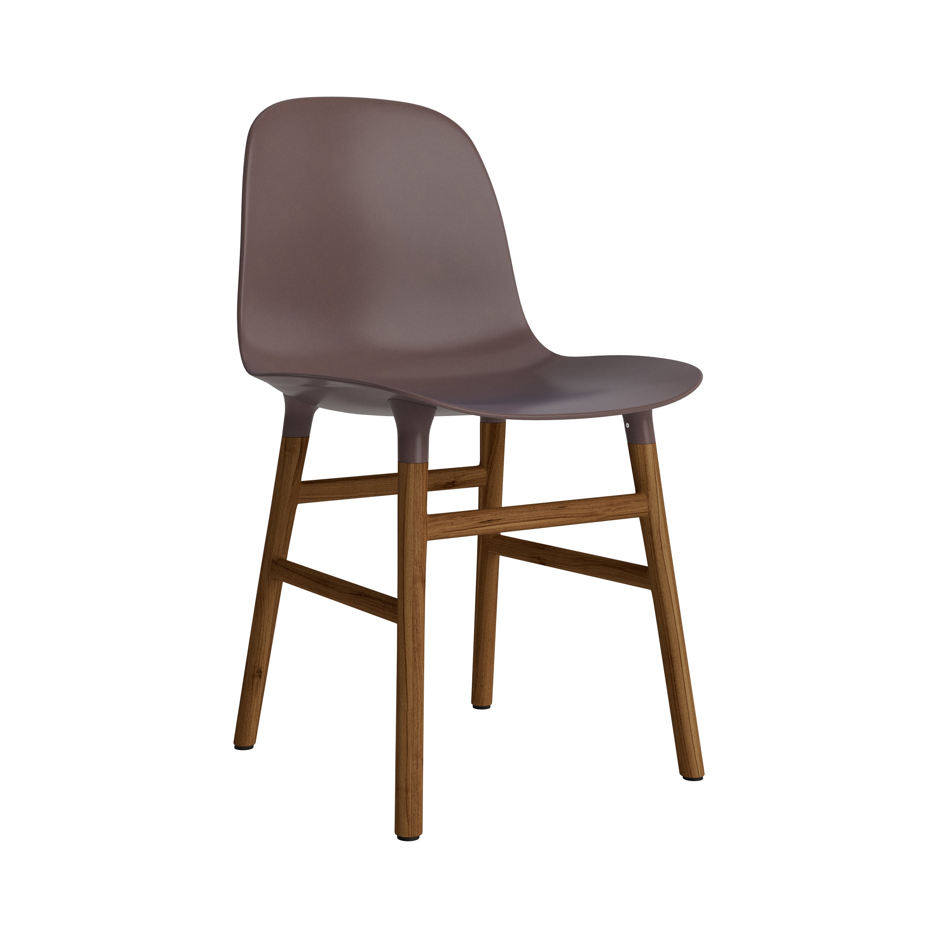 Form Chair: Wood Base + Brown + Walnut