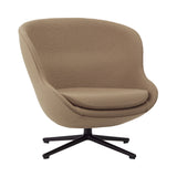 Hyg Lounge Chair Low: Swivel Base + Black Aluminum + Without Tilt