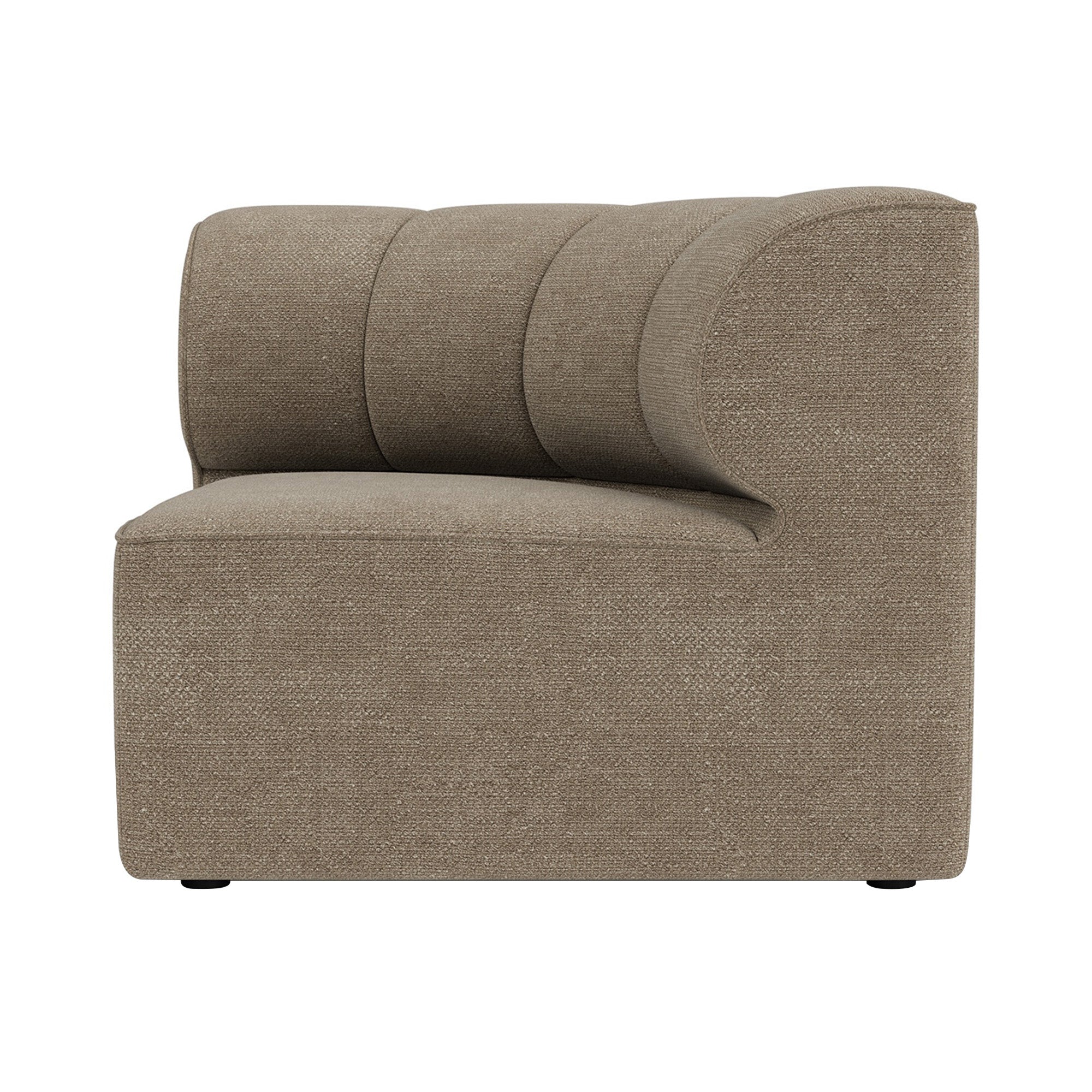 Eave Seamline Corner Sofa: Concave + Left + Boucle 02