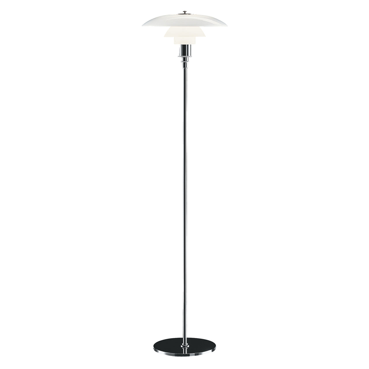 PH 3½-2½ Floor Lamp: High Lustre Plated Chrome