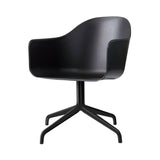 Harbour Dining Chair: Star Base + Return + Black Steel + Black