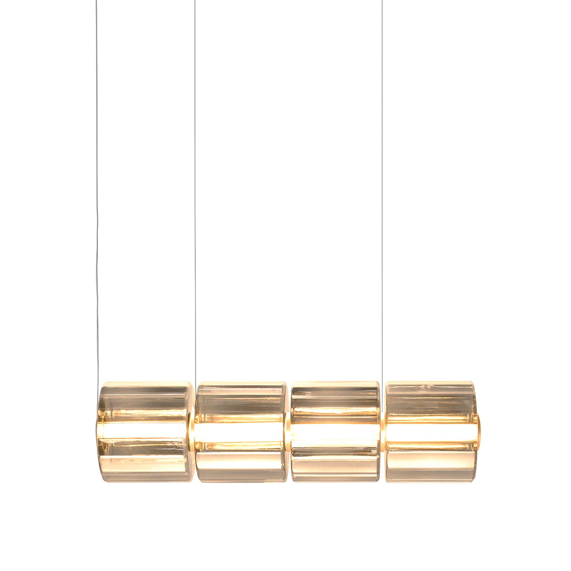 Column 300 Horizontal Pendant: 4 Units + Amber