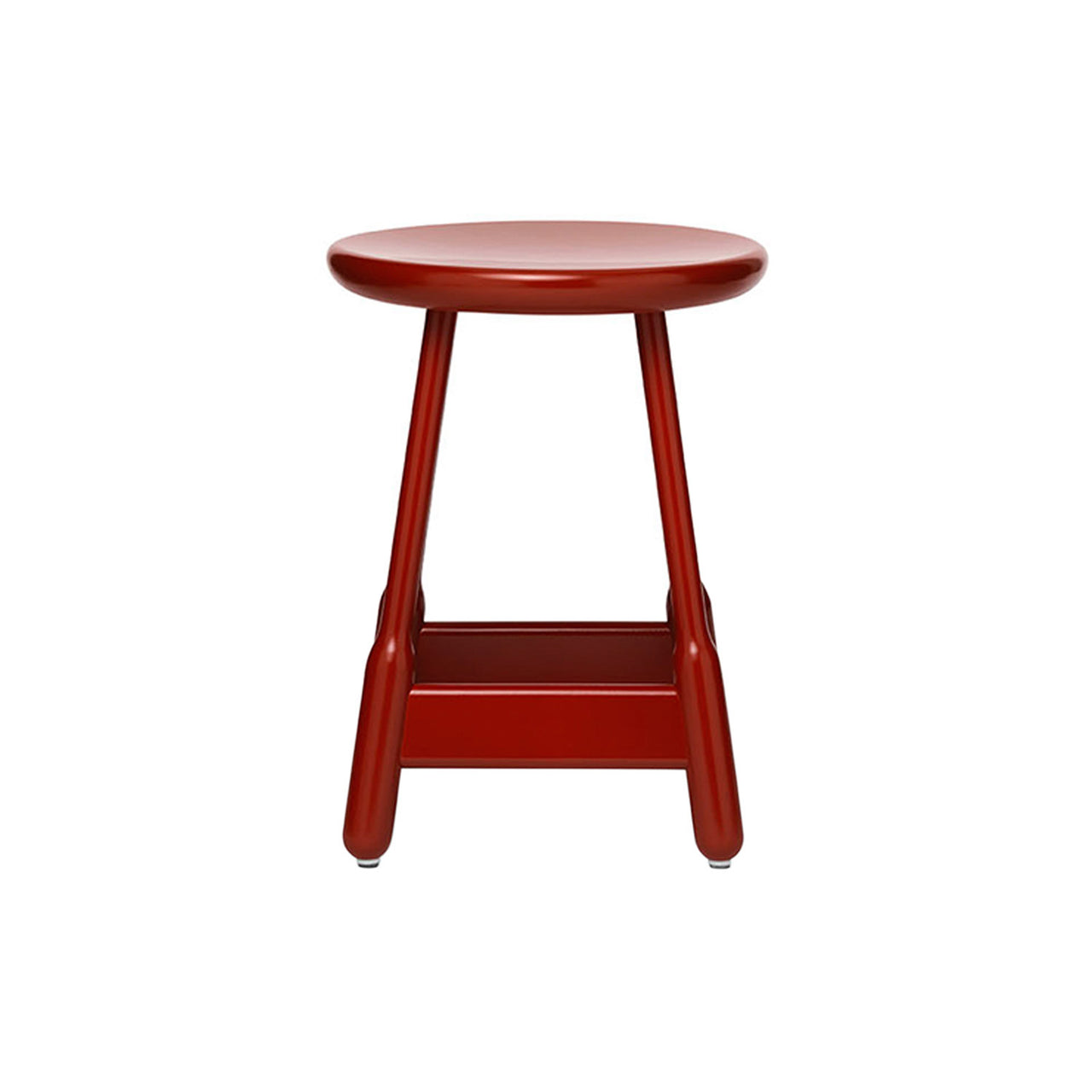 Albert Stool: Red Lacquered Beech