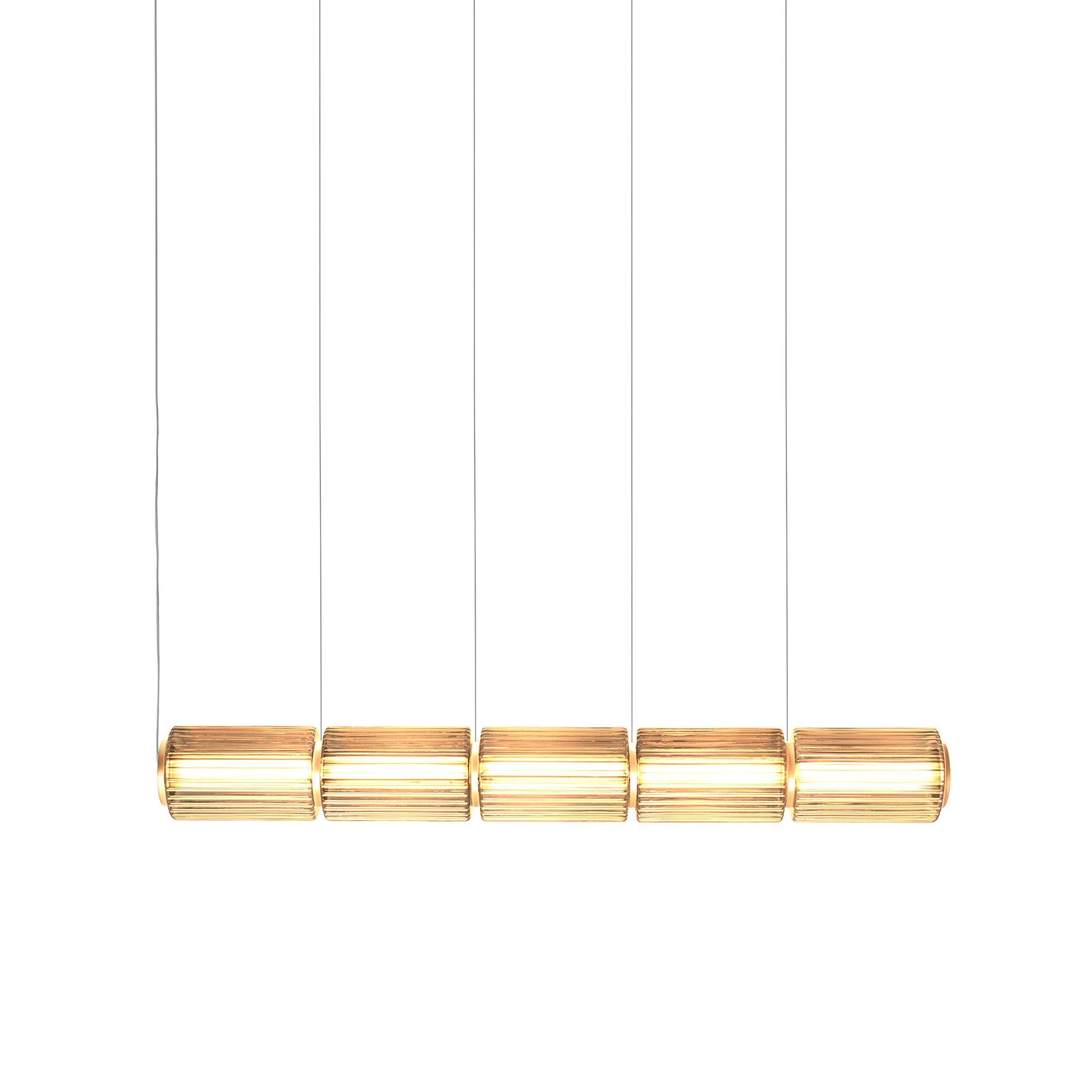 Column 175 Horizontal Pendant: 5 Units + Amber