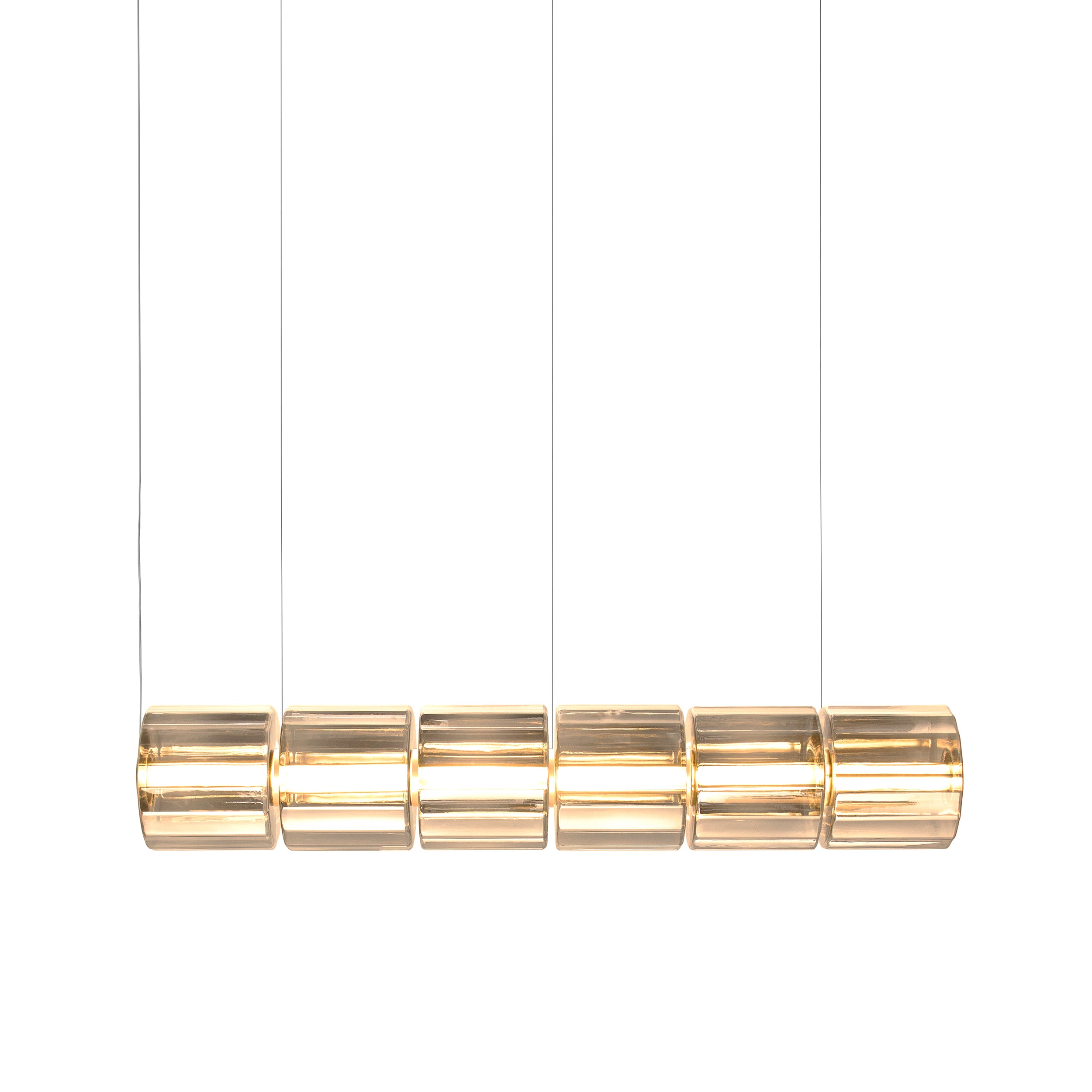 Column 300 Horizontal Pendant: 6 Units + Amber