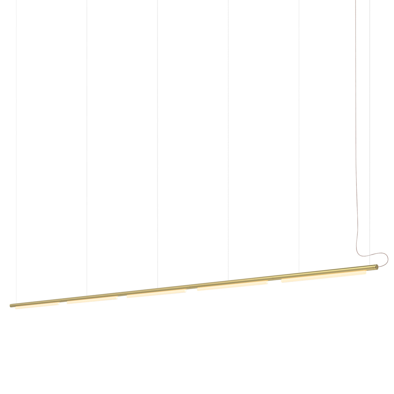 Pipeline 125.5 Linear Pendant Light: Brass