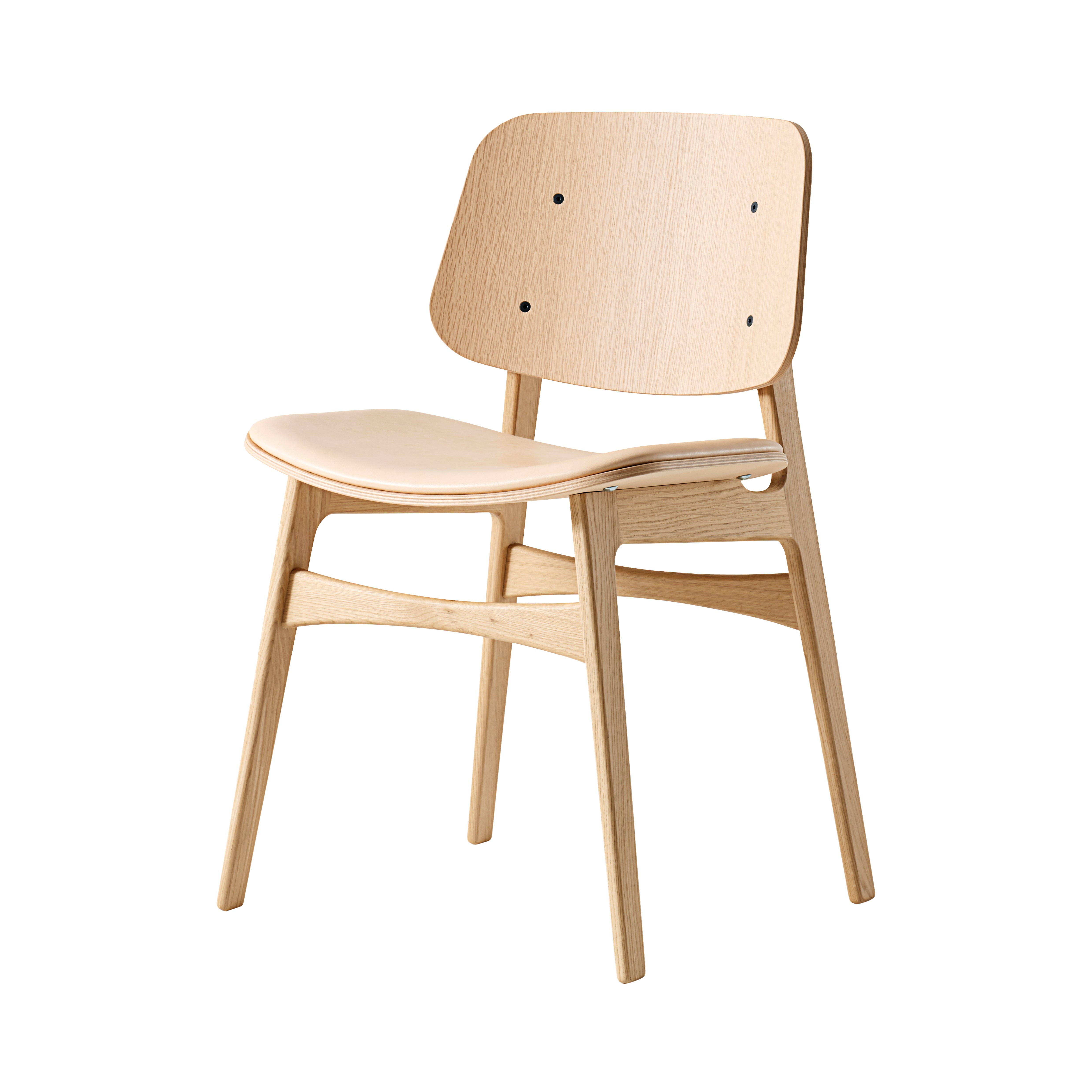 Søborg Chair: Seat Upholstered: Lacquered Oak