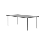 Plan Table: Black Laminate + Brushed Steel