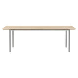 Plan Table: Light Oiled Oak + Brushed Steel