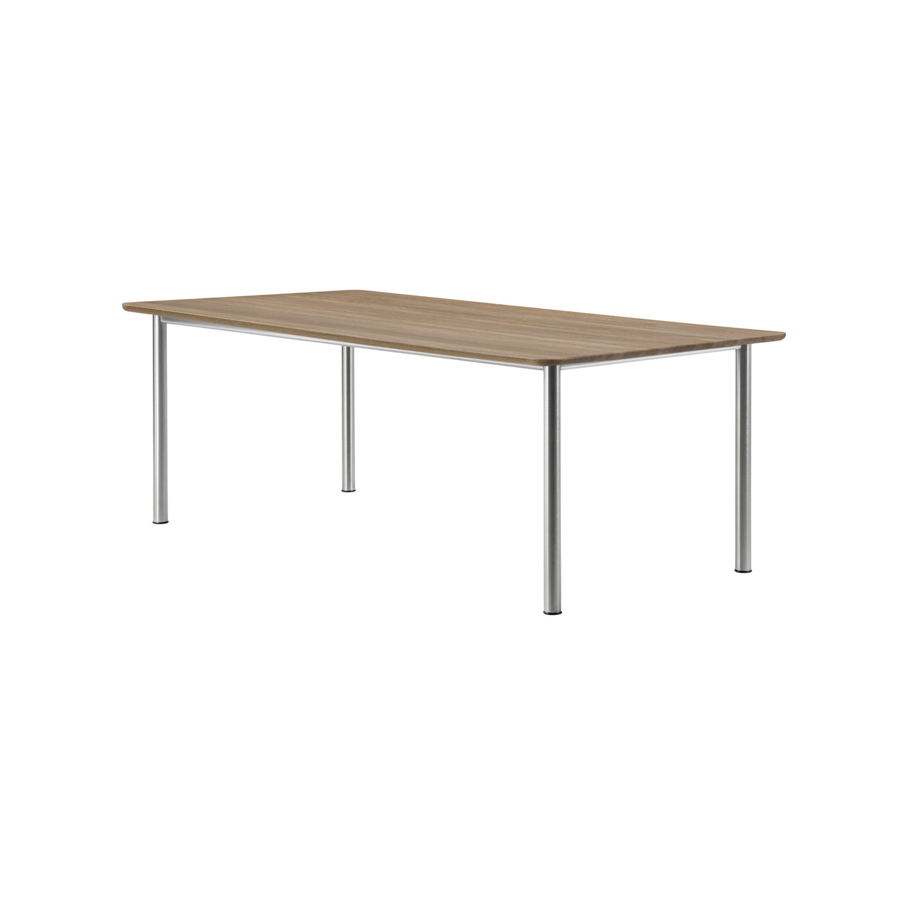 Plan Table: Smoked Oiled Oak + Brushed Steel