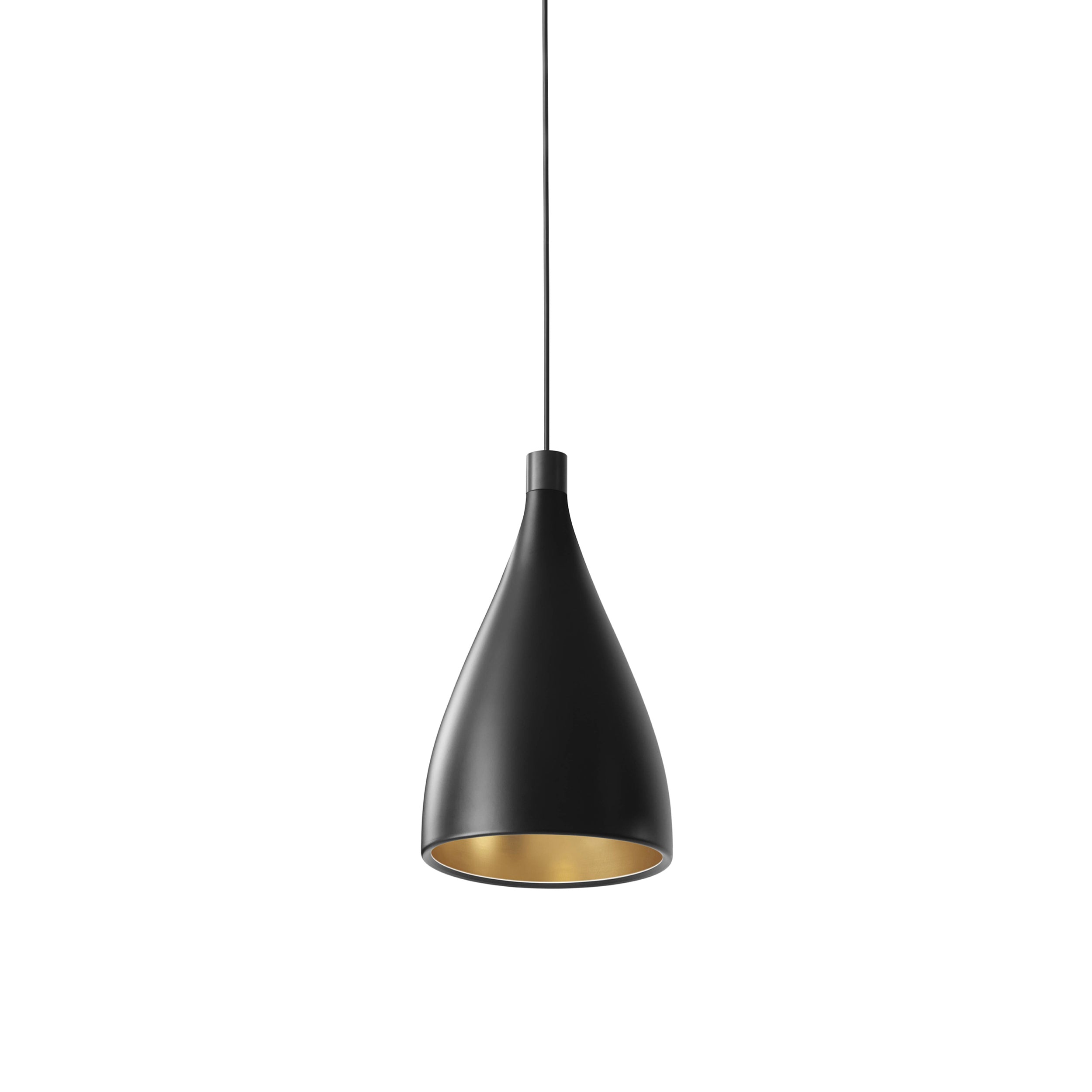 Swell Single Indoor/Outdoor Pendant Light: Narrow + Black