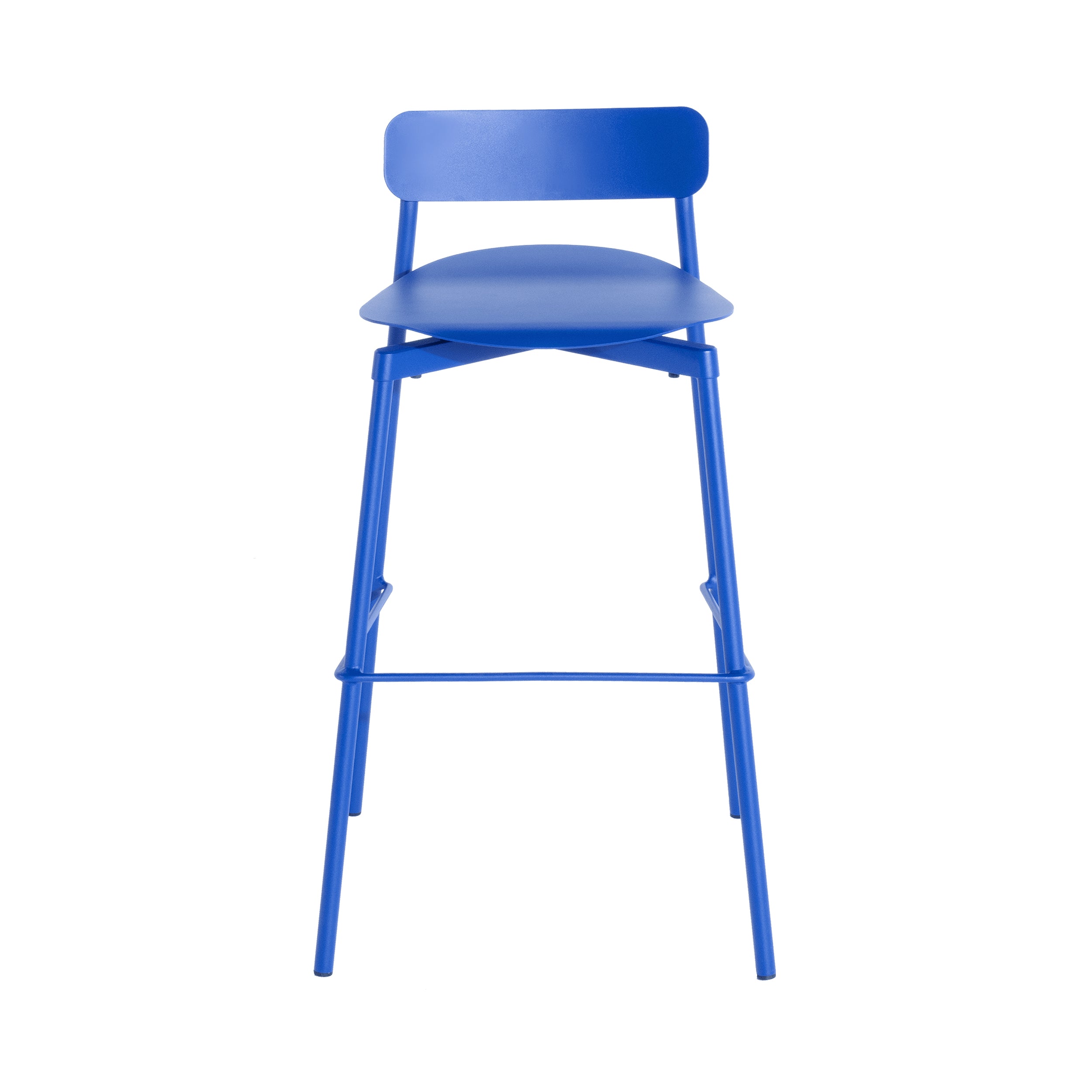 Fromme Stacking Bar + Counter Stool: Outdoor + Bar + Blue