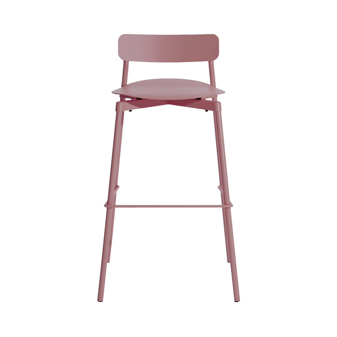 Fromme Stacking Bar + Counter Stool: Outdoor + Bar + Brown Red