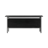 Chicago Wooden Door Sideboard: Small + Silestone Marquina + Black Stained Walnut + Black Nickle