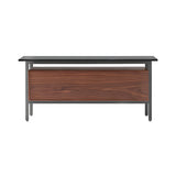 Chicago Wooden Door Sideboard: Small + Silestone Marquina + Super-Matt Walnut + Black Nickle