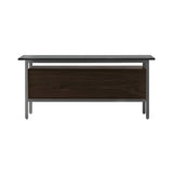 Chicago Wooden Door Sideboard: Small + Silestone Marquina + Dark Stained Walnut + Black Nickle