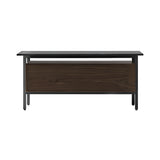 Chicago Wooden Door Sideboard: Small + Silestone Marquina + Dark Stained Walnut + Black