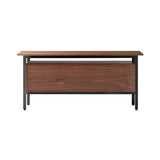 Chicago Wooden Door Sideboard: Small + Super-Matt Walnut + Super-Matt Walnut + Black