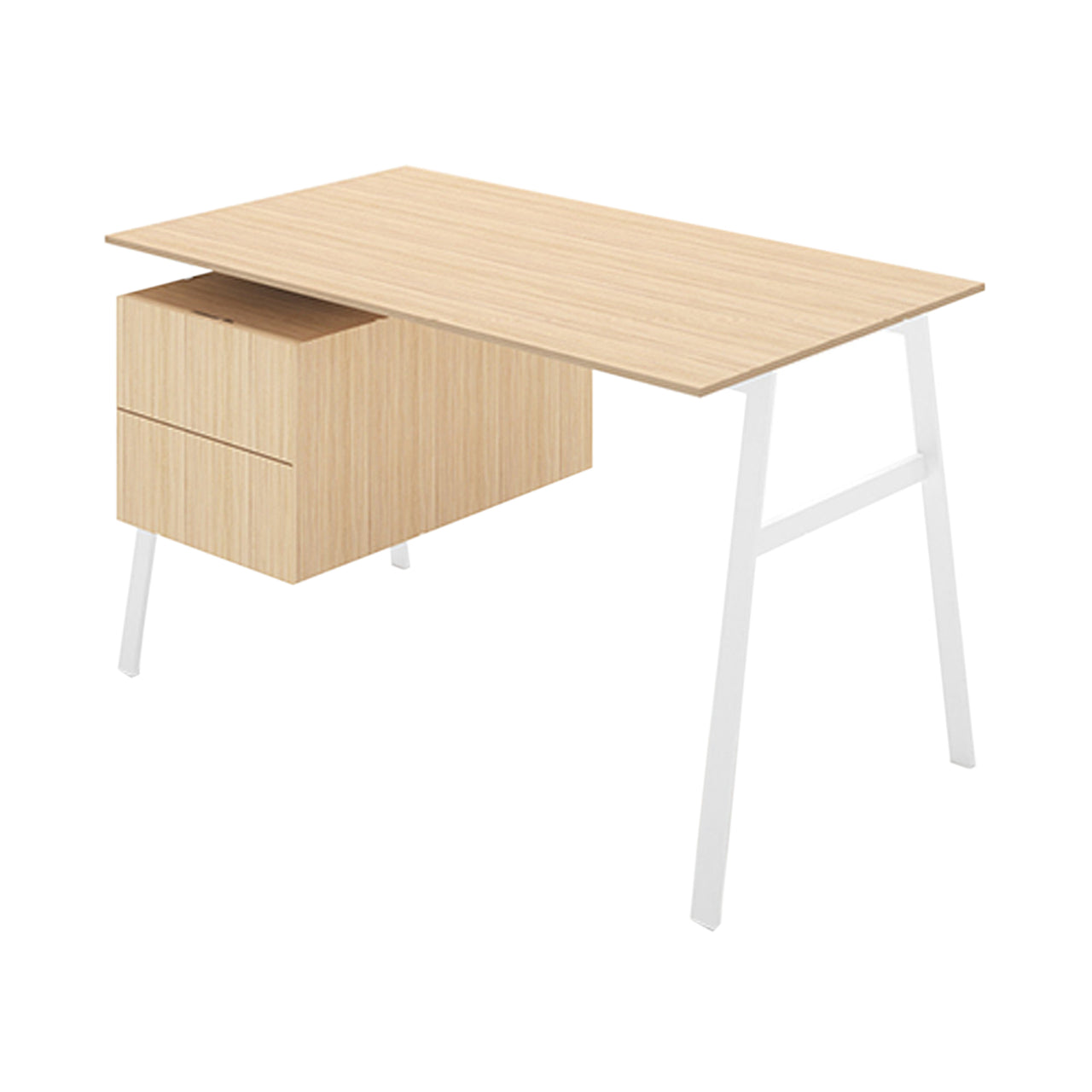 Homework 1 Desk: Double Drawer Left: White Oak + White + White Oak