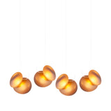 Pebble Linear 4 Pendant Light: A + D + Citrine