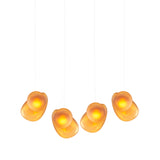 Pebble Linear 4 Pendant Light: B + D + Citrine