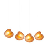 Pebble Linear 4 Pendant Light: A + C + Citrine