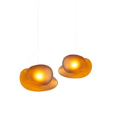 Pebble Linear 2 Pendant Light: B + C + Citrine