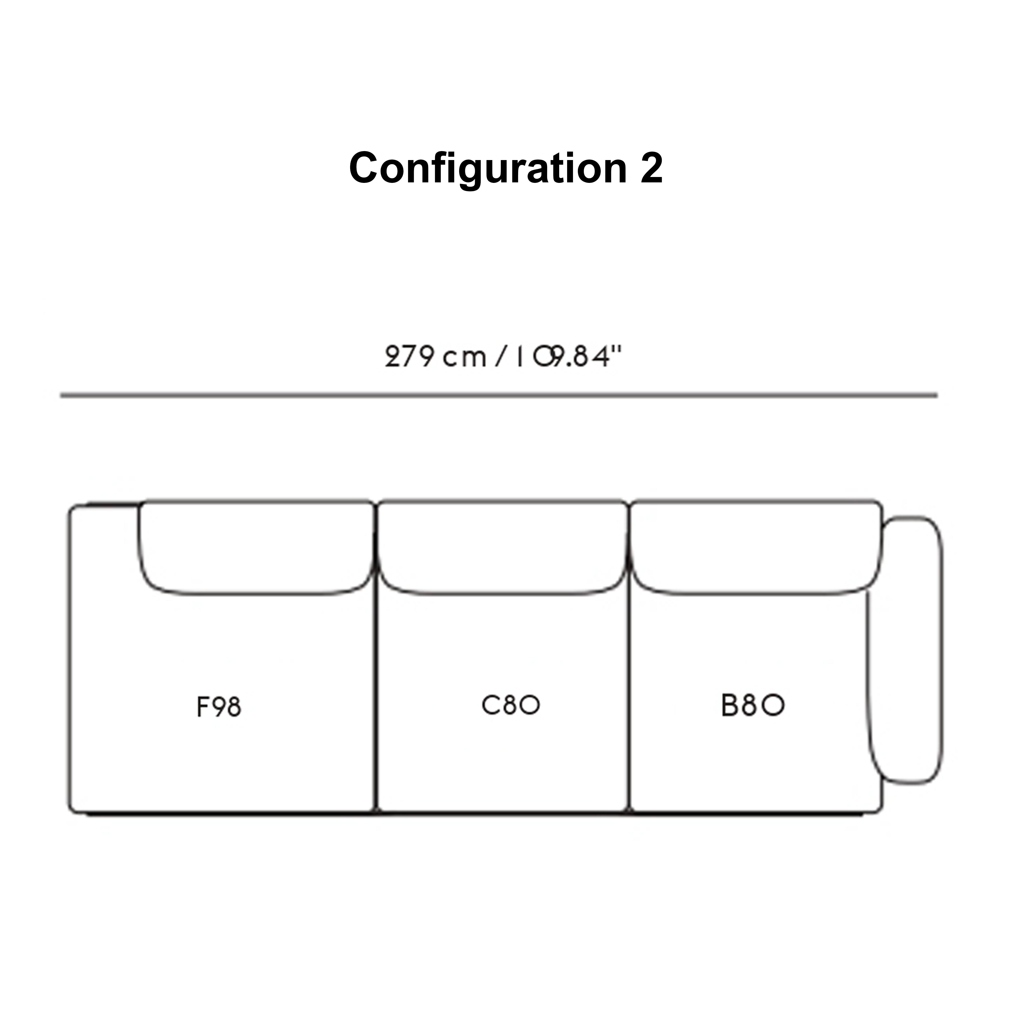 In Situ Modular Sofa: 3 Seater