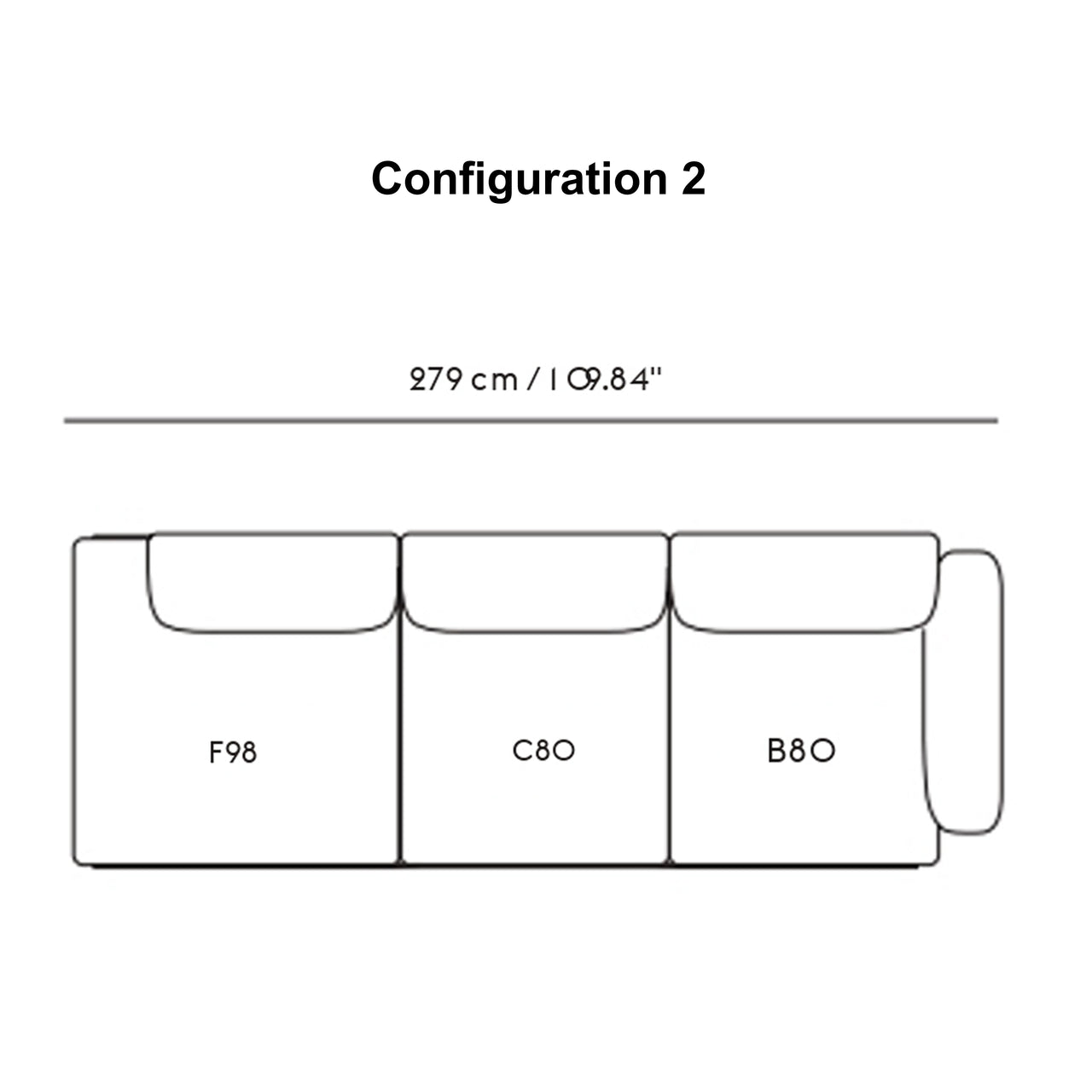 In Situ Modular Sofa: 3 Seater