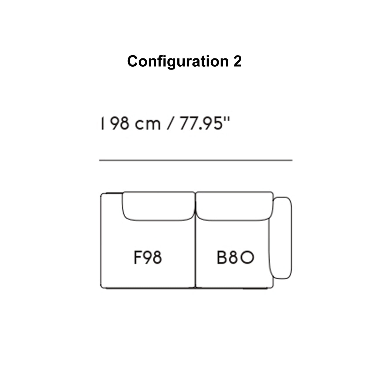 In Situ Modular Sofa: 2 Seater