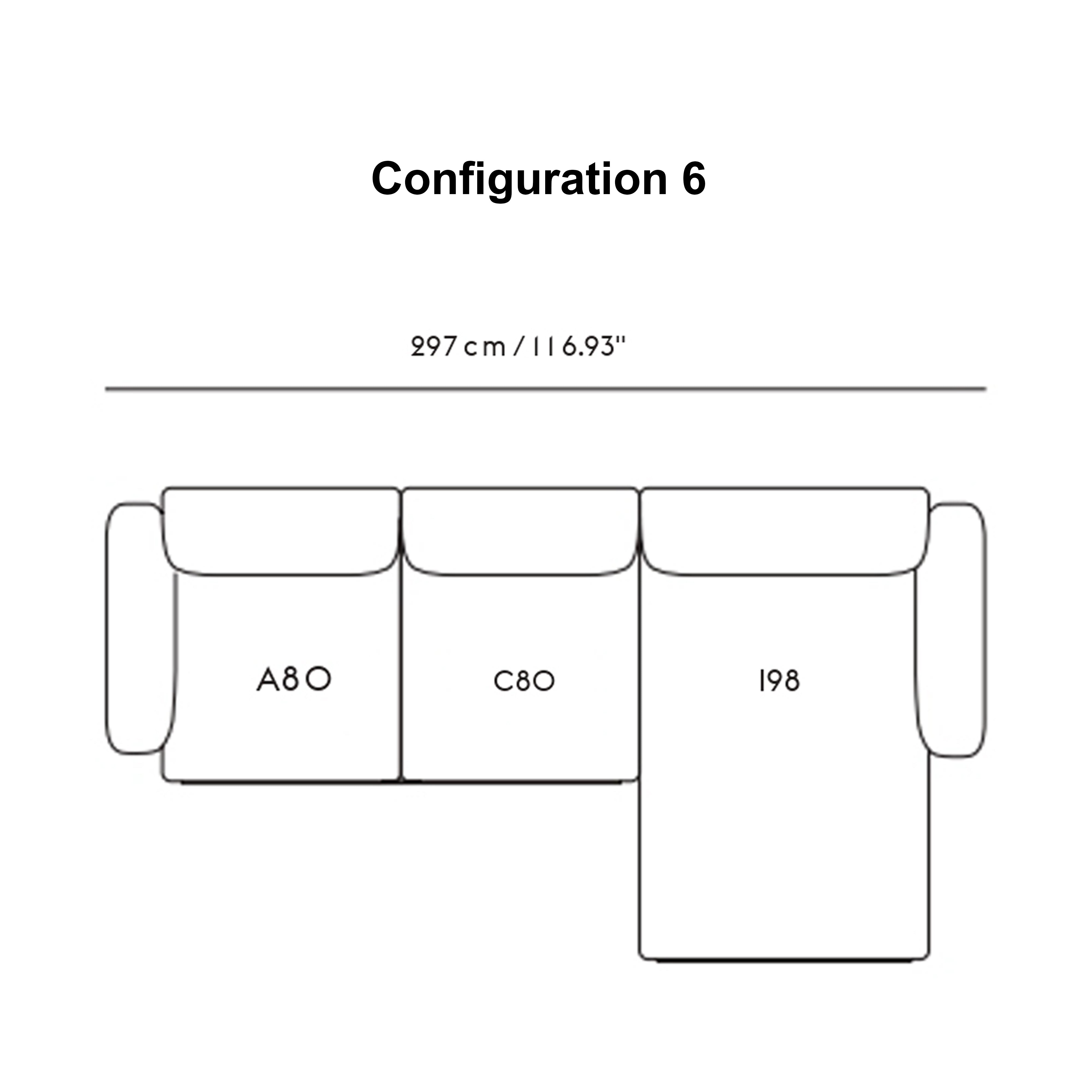 In Situ Modular Sofa: 3 Seater