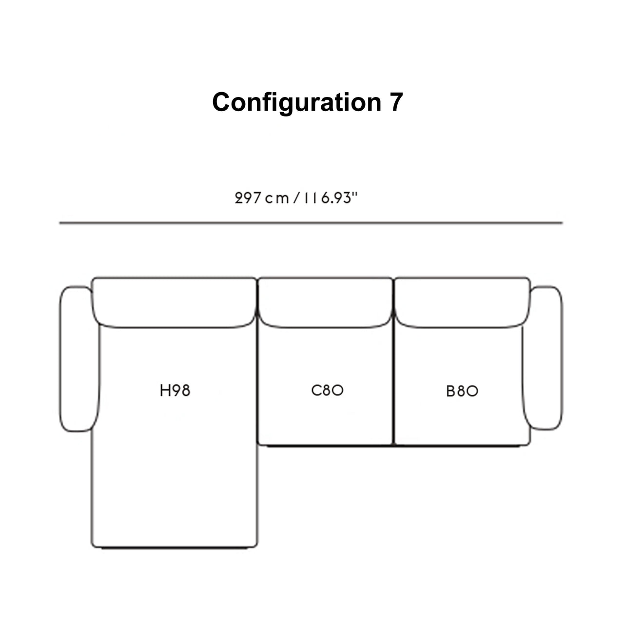 In Situ Modular Sofa: 3 Seater