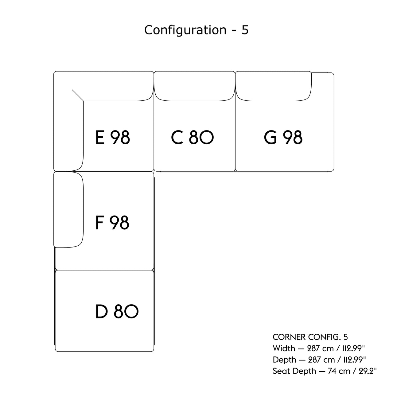 In Situ Modular Sofa: Corner