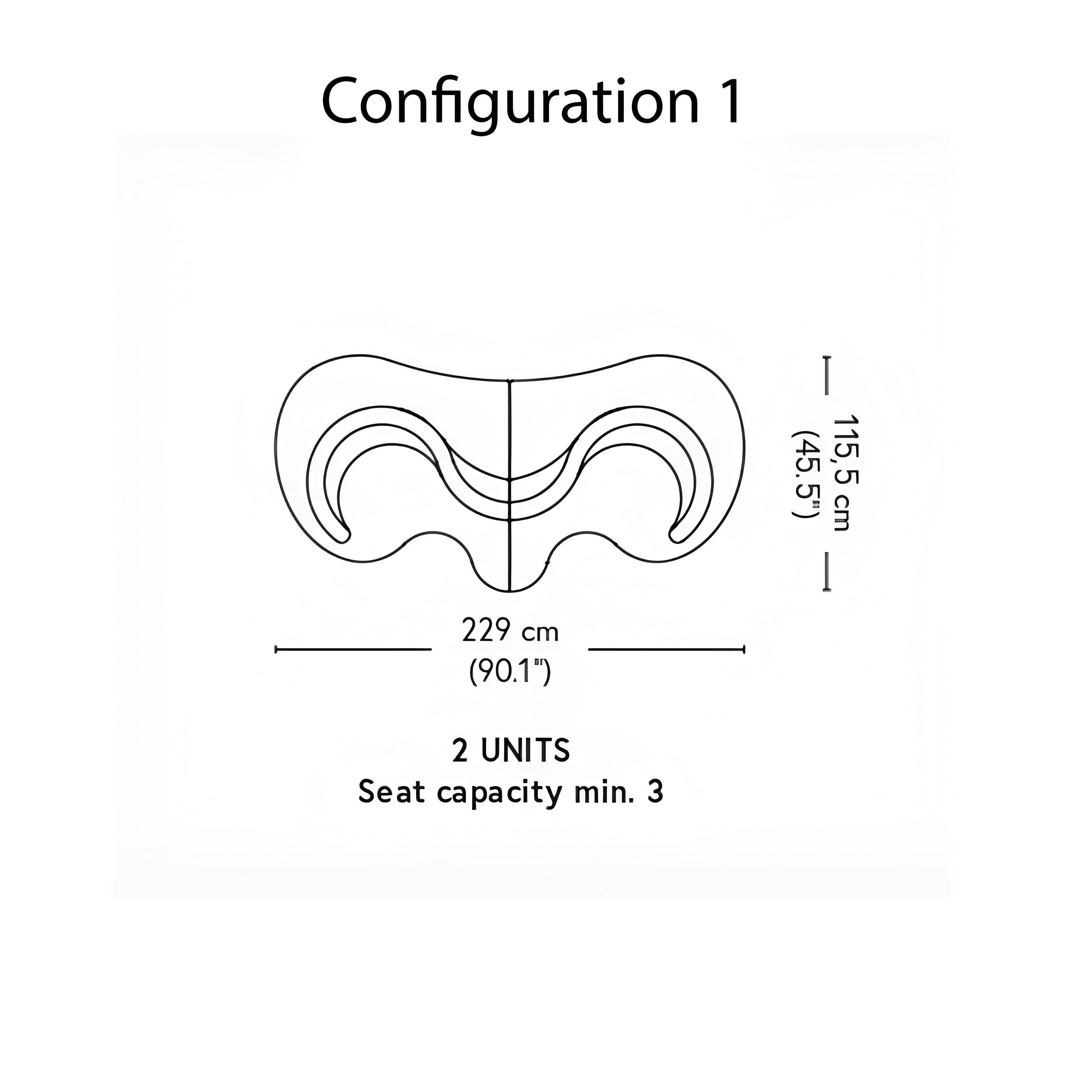 Cloverleaf Sofa: Upholstered