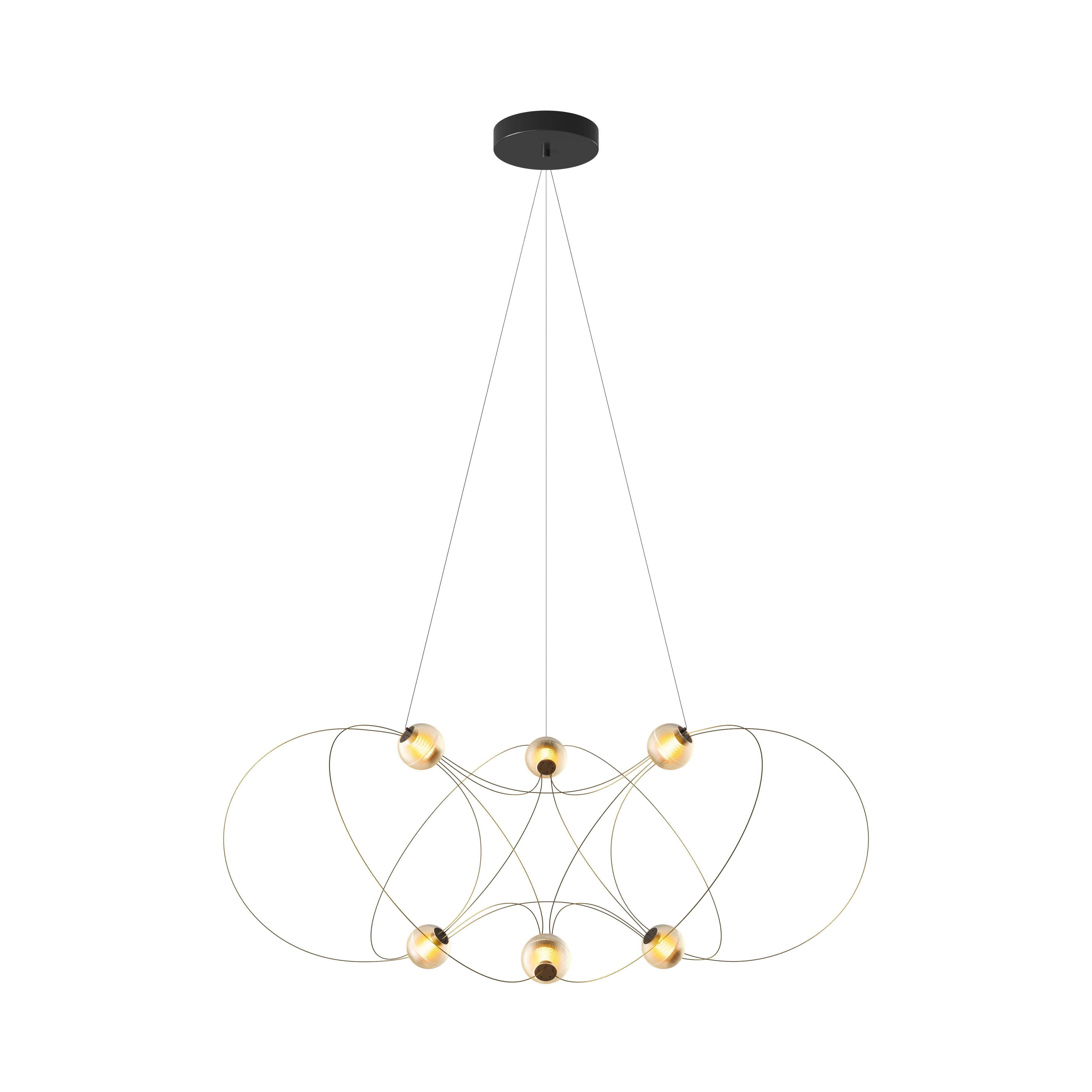 Munari 6 Pendant Lamp: Gold