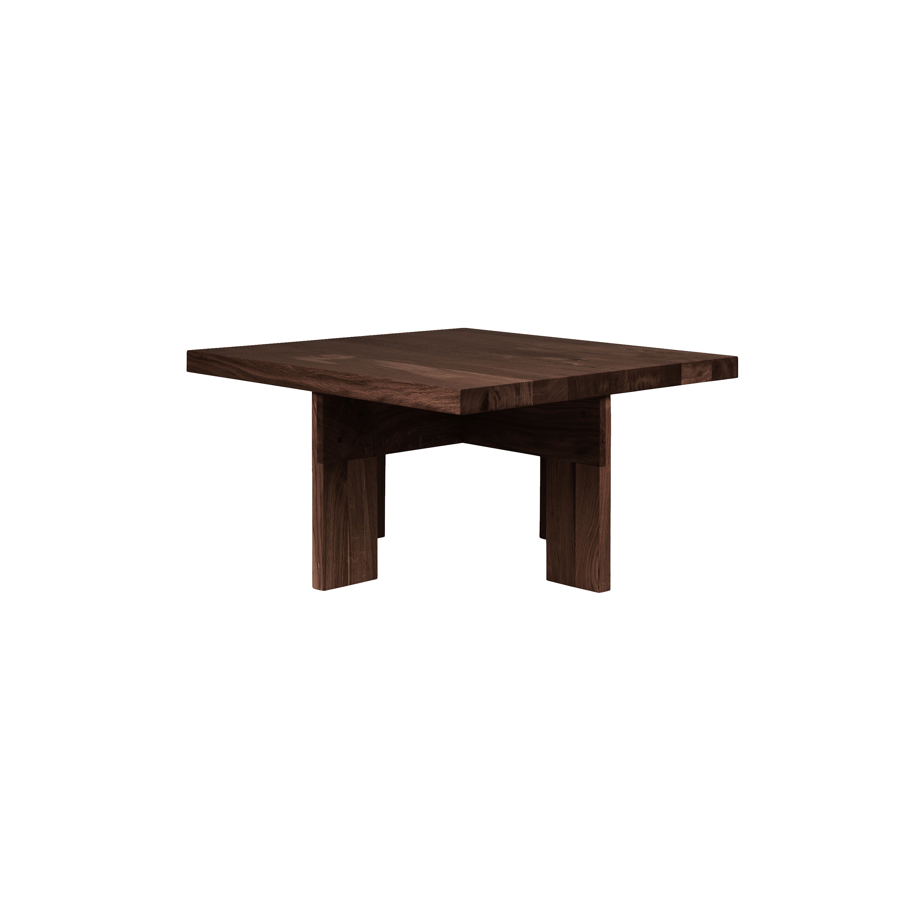 Farmhouse Coffee Table: Square + Dark Oak